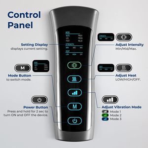Pemijat kaki kompresi udara OEM, untuk kaki dan kaki dengan pemanasan di posisi lutut meningkatkan sirkulasi darah jaminan 1 tahun - Product Image 3