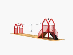 Çocuklar için eğlenceli meydan çocuk açık eğlence ekipmanları heyecan verici Zip-Line - Product Image 3