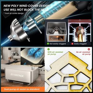 Atomstack S30 X30 A30 Pro 160W Laser Engraving Machine With Double Air Support Pump 33W Output CNC DIY Engraver Cutter <strong>Printer</strong> - Product Image 4