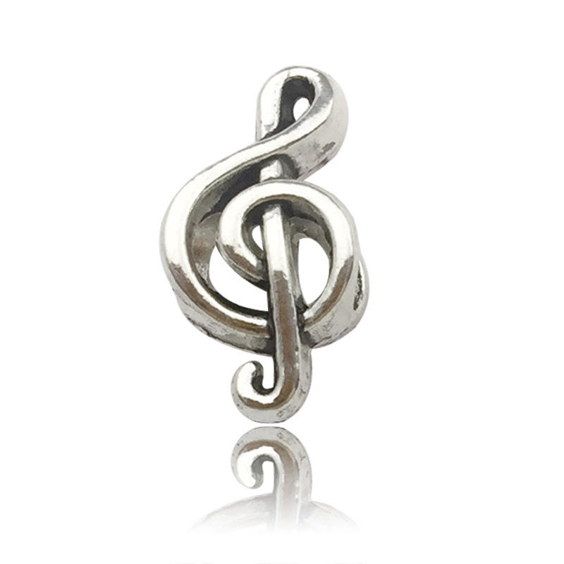 1 music note number large hole bead 8x18- hole 4.5