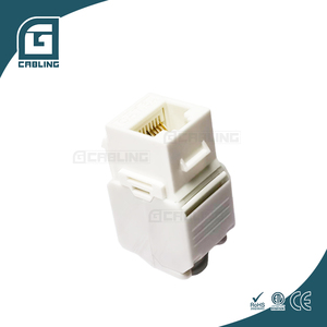 多网络模块Rj45交叉适配器面板安装耦合器梯形插孔6a类发光二极管梯形插孔带封装 - Product Image 2