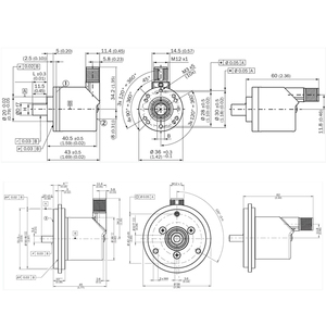 SICKアブソリュートエンコーダー: AHS/AHM36 AHM36A-S4AC014X12/1074215 0.35 ° (20 °C) 1) 4.5。 .. 32 V DC - Product Image 4