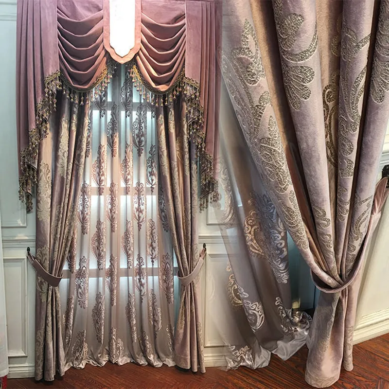 Hafei vorhänge für die wohnzimmer bestickt luxus home textil