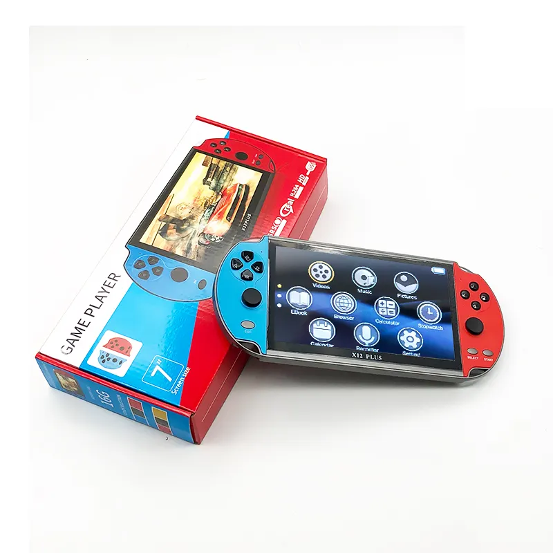 X12 Plus 7 Inch 128 Bits Handheld Games Player Retro Video Game Console For Psp Games