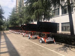 בניין מחסום להרחבה ניידת התראה קלה ימינה שמאל מהבהב בטיחות כביש חץ צהוב לוח חץ - Product Image 5