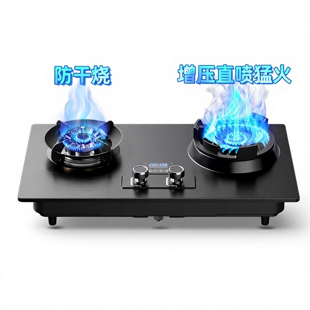 left-side dry-boil protection, king style direct flame, black st