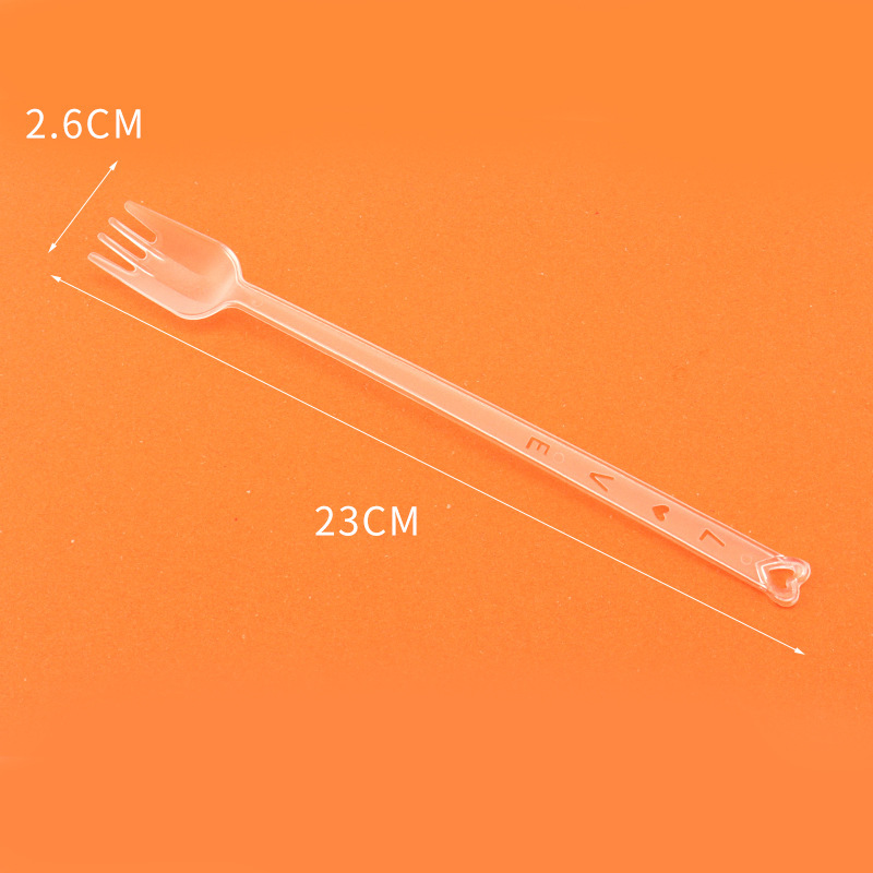 Paquete a granel de tenedor transparente de 7 pulgadas