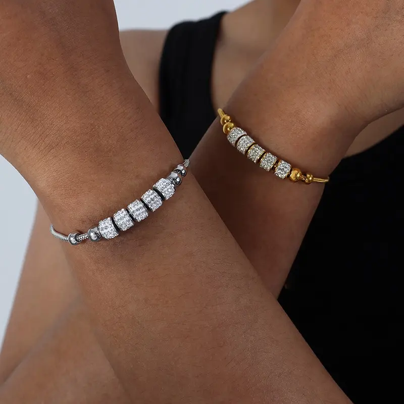 Mais novo design murano pingentes frisados encantos cristal titânio pulseira menina strass ajustável jóias para as mulheres
