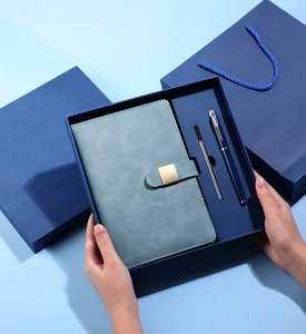 Elegant Business <strong>Notebook</strong> Gift Set PU Leather <strong>Notebook</strong> <strong>With</strong> Magnetic Clasp Ribbon Bookmark &amp; Luxury Box (Custom Logo) - Product Image 1