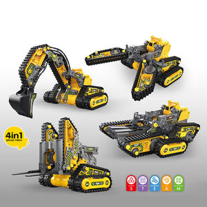 Kids Educational Toys SETM 4-in-1 Intelligent <strong>Programming</strong> Science and Education <strong>Assembly</strong> Engineering Vehicle Robot Toys - Product Image 2
