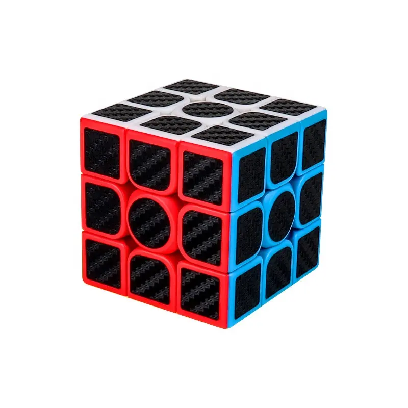 Regalo promozionale in fibra di carbonio 3x3 4x4 5x5 speed magic cube 3x3x3 abs fidget puzzle toy per alleviare lo stress