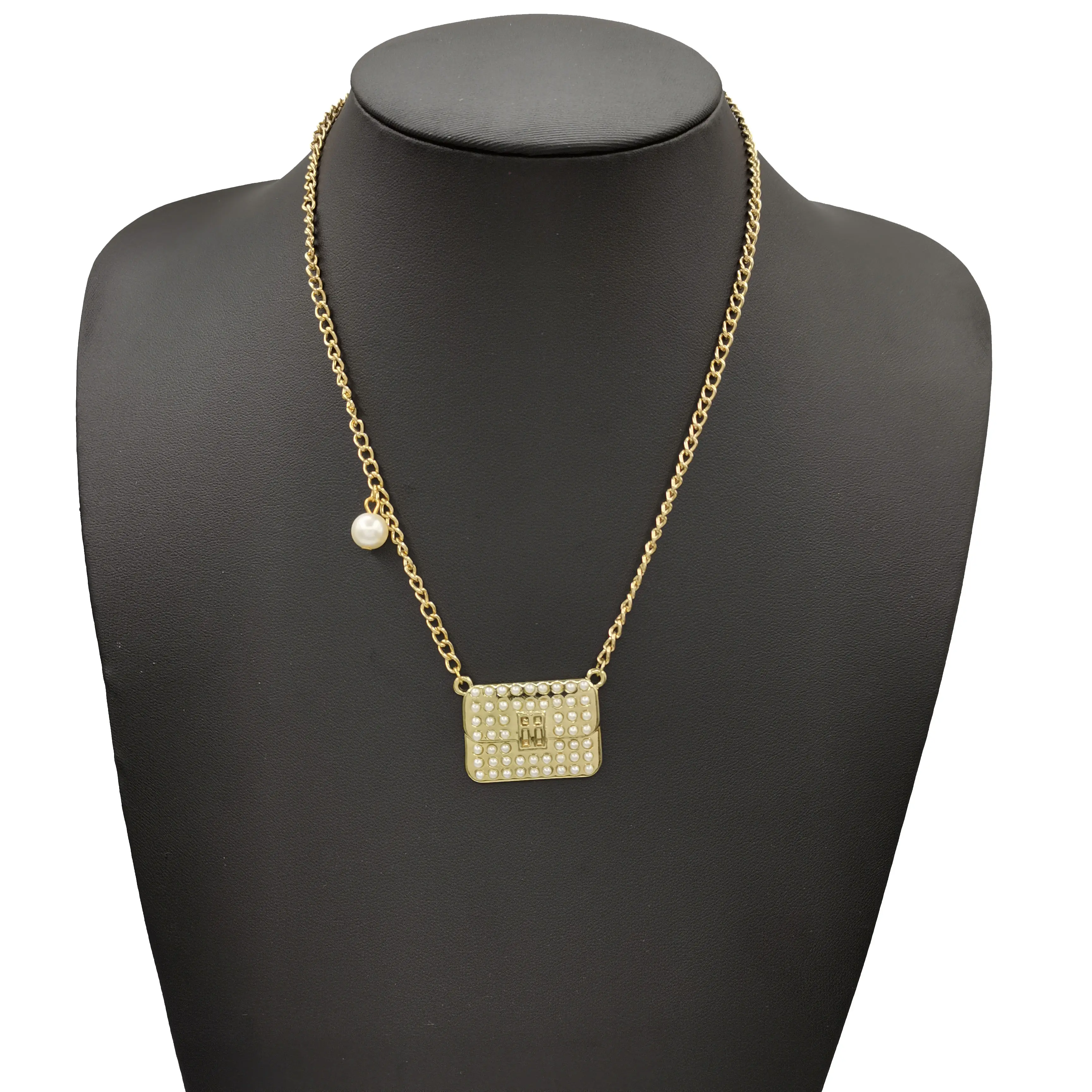 2021 neueste Mode tasche, Perlen anhänger, Schmuck, einfaches Design, passende Halskette für Frauen