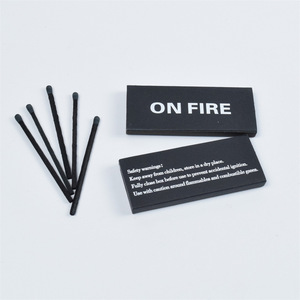 High-end Black 7.5-centimeter Extended <strong>Match</strong> with Black Stick High-end and High-grade matchbox for Scented <strong>Matches</strong> - Product Image 1