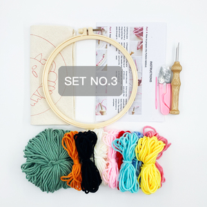<span class=keywords><strong>Diy</strong></span> Leaf Latch Hook Kits Cho Trẻ Em Mới Bắt Đầu, Rug Hooking Thủ Công Đan Thêu <span class=keywords><strong>Kit</strong></span> Punch Needle Starter <span class=keywords><strong>Kit</strong></span> Với Punch - Product Image 5