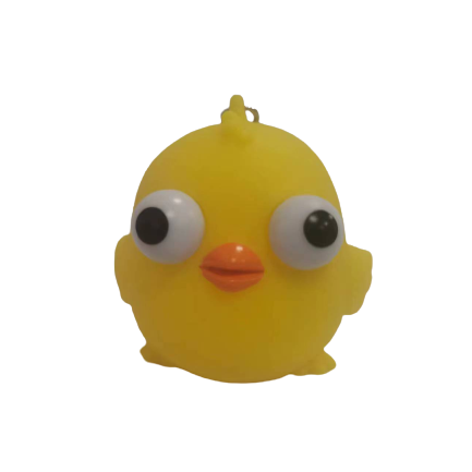促销礼品3D挤眼钥匙扣，Pvc眼袋鸟形钥匙扣 - Product Image 2