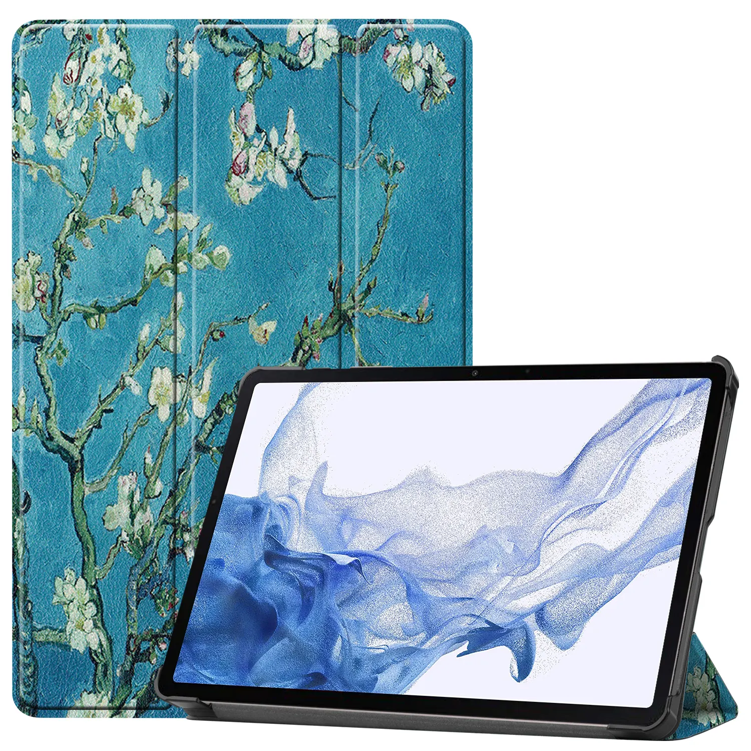 Tablet Case For Samsung Galaxy Tab S8 2022 SM-X700 SM-X706 PU Leather Tri-fold PC Cover for Samsung Tab S7 SM-T875/T870 11inch