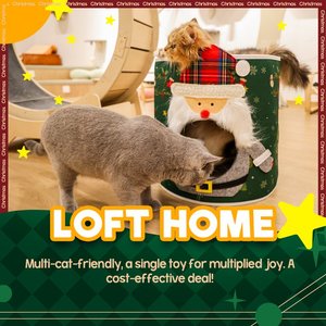 Pawise Atacado Natal Férias Pet Brinquedos Látex Plush Algodão Corda Cão Squeaky Chew Toy Cat Teaser Toy Papelão Scratcher Post