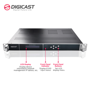 ASI 128 SPTS MPTS UDP RTP a 16 RF DVB-T Salida IP a RF Modulador Procesador Multicast IP a RF Gateway - Product Image 1