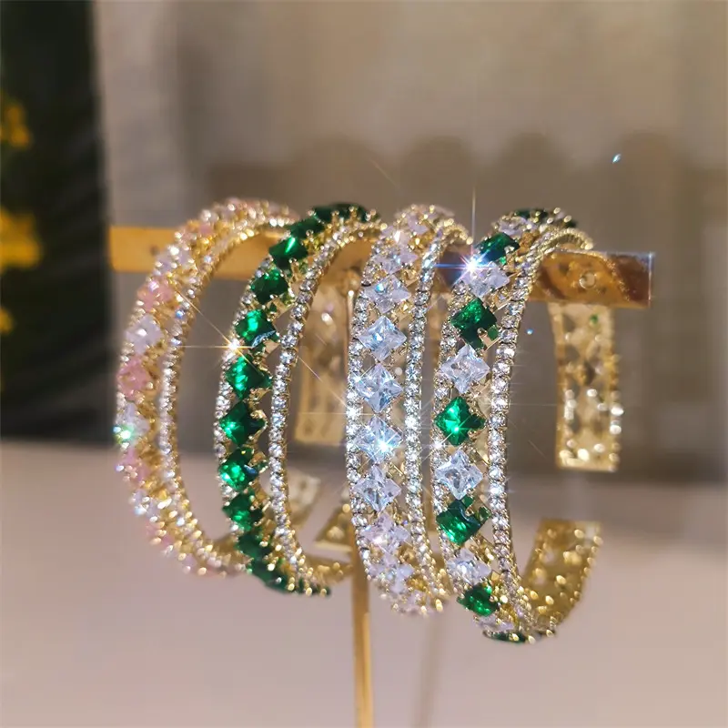 Pulseras de joyería de moda con diamantes brillantes, accesorios diarios, pulsera, brazaletes de diamantes de imitación de cristal para mujer