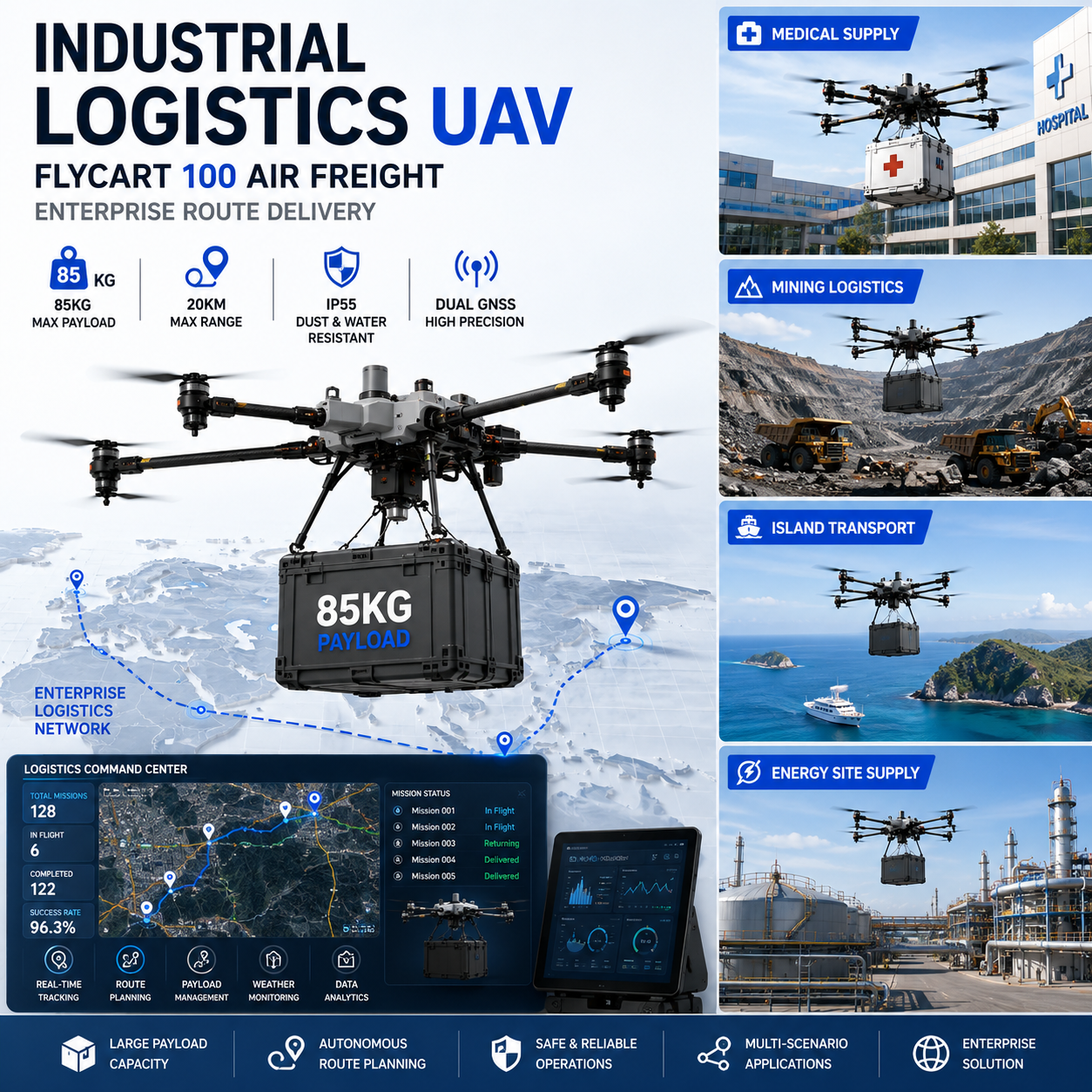 FlyCart 100 - Drone logistique industriel
