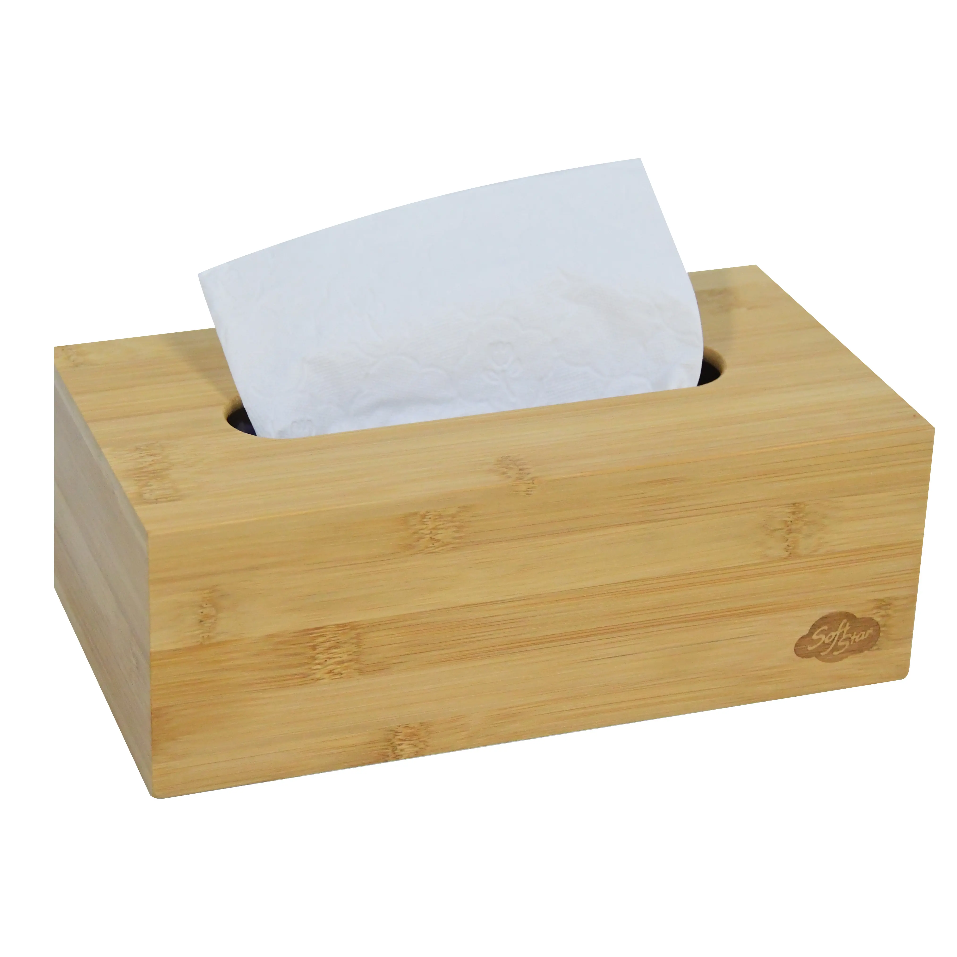 Деревянная бамбуковая коробка для салфеток прямоугольной формы с выдвижной крышкой для гостиной и кухни