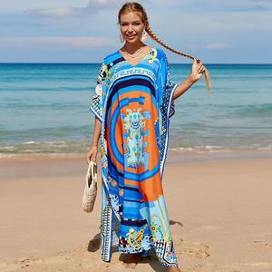 <span class=keywords><strong>2025</strong></span> מגיע חדש פרפר kaftan שמלת קיץ מקסי ארוכה מקרית מזדמנים באורך קימונו חוף