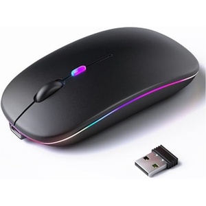 Langlebige beliebte schwarze Computermaus Ultra dünne, leise, leuchtende, drahtlose Dual-Mode-Maus mit Hintergrund beleuchtung für den Büro einsatz im Laptop - Product Image 1