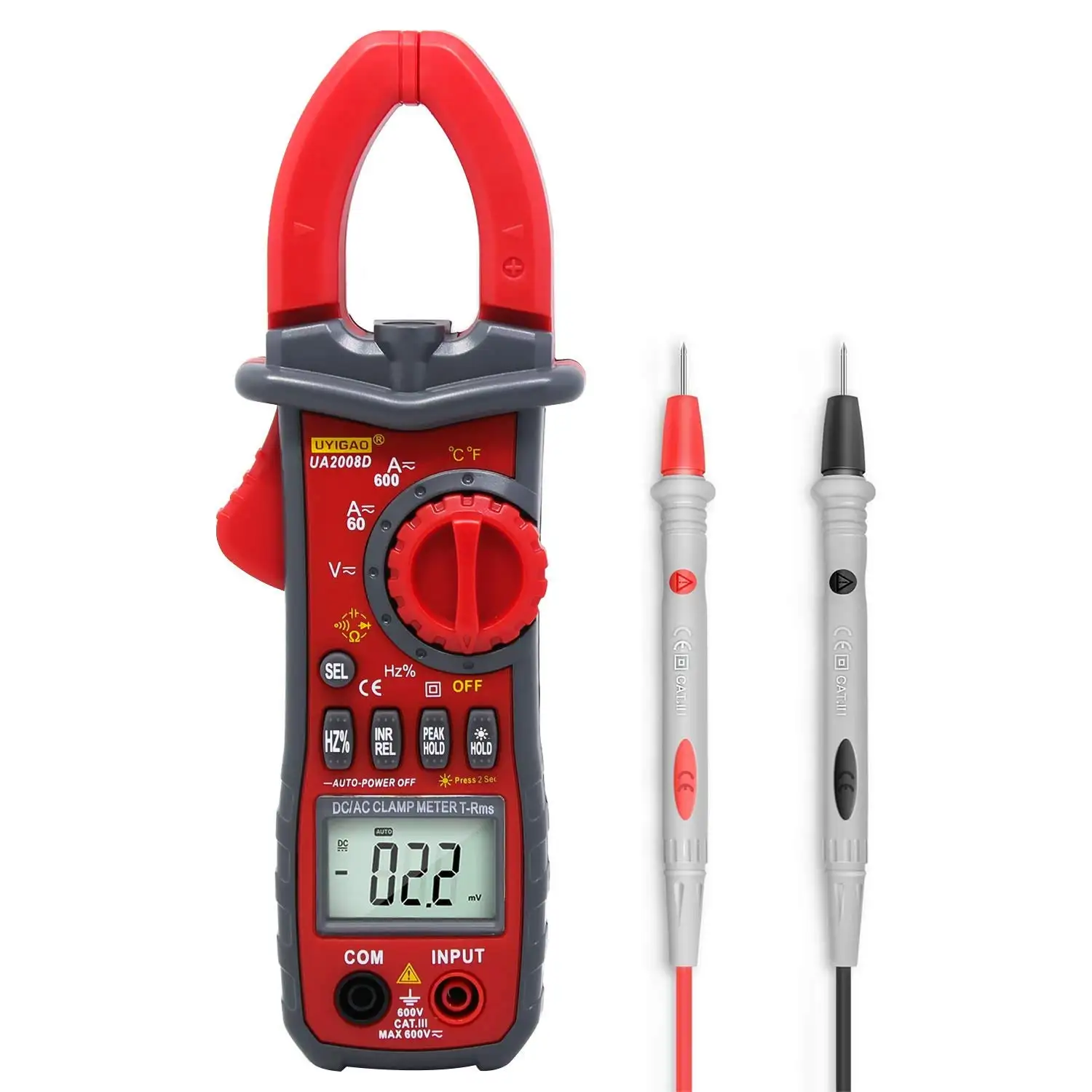 Best price unit 600amp ac dc current tongs amperimetro pinza amperimetrica digital clamp meter