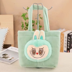 Labubu <strong>Plush</strong> Tote Bag Large Capacity Storage Handbag Pop Mart Labubu Hand Portable Bags <strong>Plush</strong> Claw Doll Embroidered Shoulder Bag - Product Image 4