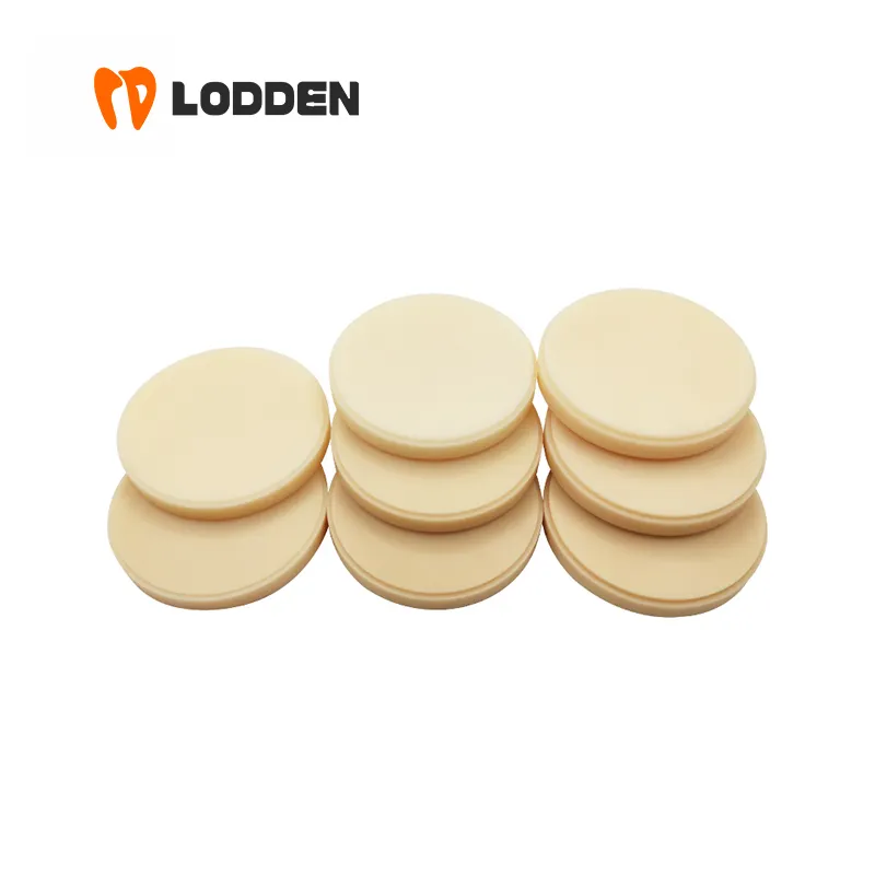 LODDEN Consumíveis para laboratório dentário cadcam fresagem 98mm 95mm AG Monolayer bloco pmma discos em branco