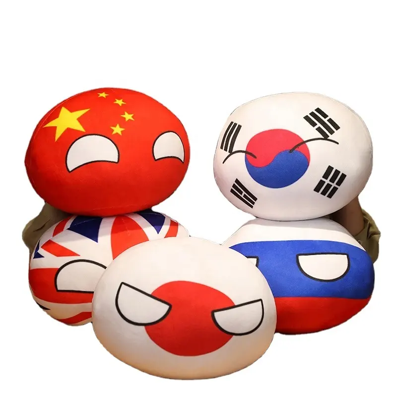 הגעה חדשה Creative Polandball בפלאש Keychain תליון ממולא המדינה כדור קטיפה כרית