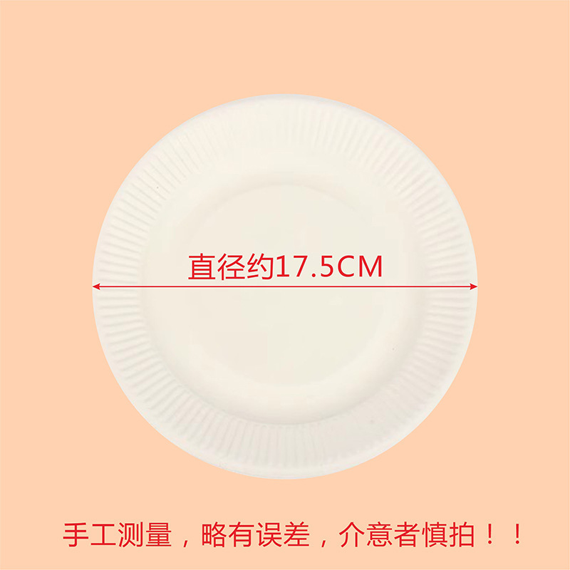 7-inch paper plate (approximately 18cm in diameter)