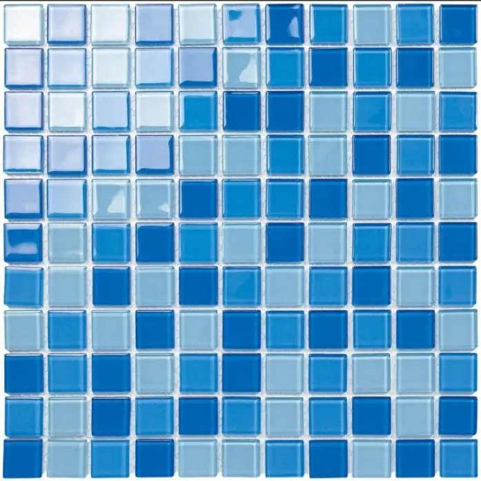 Mosaico azul da telha da piscina