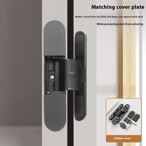 Hingethree chiều có thể điều chỉnh nhiệm vụ nặng nề siêu mỏng hợp kim kẽm ẩn cửa bản lề hiện đại vô hình đồ nội thất Bản lề cho nặng - Product Image 2