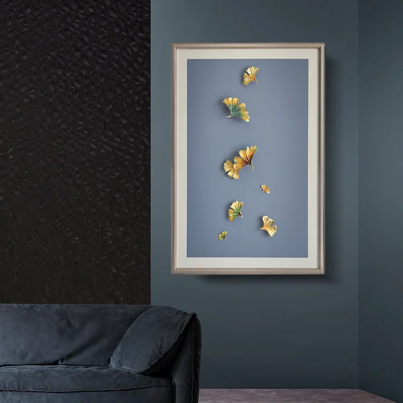 Pintura decorativa de arte de pared SANLOREN, galería de flores enmarcada, ilustraciones modernas envueltas para sala de estar, dormitorio, 120,8x85x10 cm