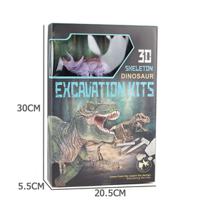 QS yeni tasarım eğitim gerçekçi kazmak Dino 3D iskelet seti oyuncak DIY dinozor fosil kazmak kiti oyuncaklar ile simülasyon modeli - Product Image 5