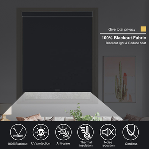 Rouleau aveugle rechargeable Télécommande sans fil Store enrouleur en tissu filtrant la lumière Store enrouleur occultant télécommandé - Product Image 6