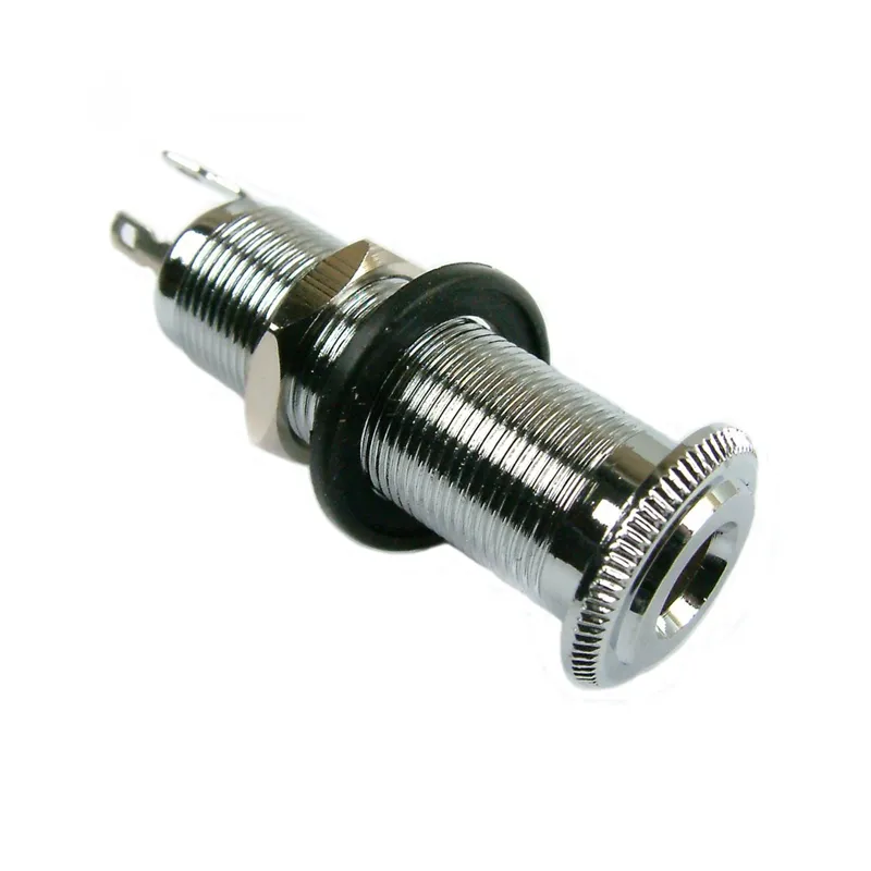 Donlis Hot Bán thùng Endpin Guitar Jack 1/4 "đầu ra âm thanh Stereo Jack ống phong cách với nút dây đeo cho nhạc cụ bộ phận