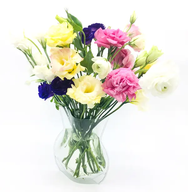 Vaso de plástico para decoração de flores