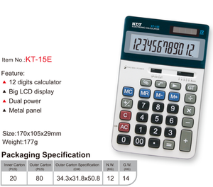 Máy Tính 12 Chữ Số Cho Văn Phòng Máy Tính Để Bàn Siêu Mỏng Bề Mặt Kim Loại Năng Lượng Mặt Trời Chất Lượng Cao Bán Chạy - Product Image 2