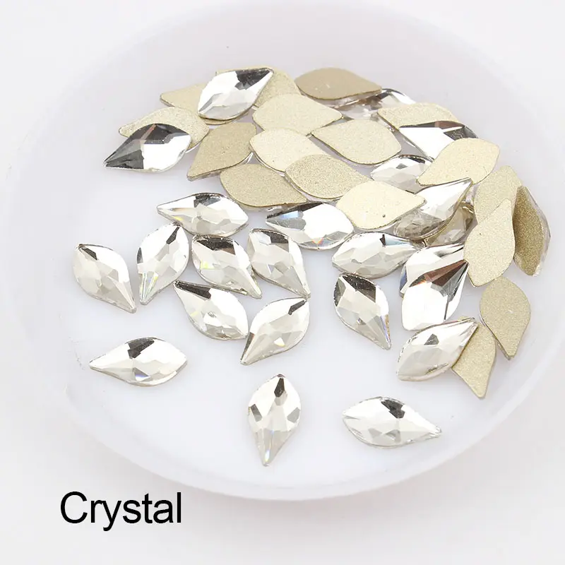 Honor Of Crysal-adornos 3D para uñas, accesorios para uñas, mezcla de colores, diamantes de imitación, gemas, fondo dorado, piedra de Strass, parte trasera plana, 30 Uds.