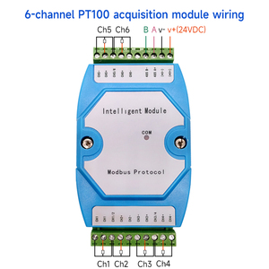 Módulo de adquisición de temperatura Modbus PT100/K RS485 de 6 canales, pantalla OLED RS485, controlador de temperatura del agua doméstico, OEM - Product Image 2