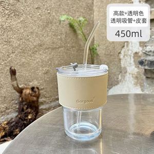 Custom Mug Thicken Tea, Coffee Restaurant Vintage Dome Amber Water Glass <strong>Cup</strong> With Lid and Straw - Product Image 3