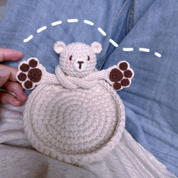 White hugging bear