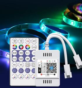 スマートSPIWiFiコントローラーRGB2.4GリモートDC5-24VミュージックLEDコントローラー (RGBIC WS2811 WS2812BLEDストリップライト用) - Product Image 2
