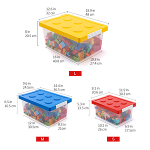 PZSHOME収納ボックスハンドヘルドLegoingBlocksオーガナイザー収納プッシュプルコンテナレンガおもちゃ収納オーガナイザーと互換性があります - Product Image 6