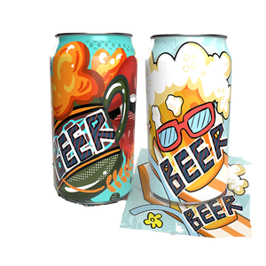 Cailyn Custom Heat PVC PET <strong>Shrink</strong> Sleeve <strong>Labels</strong> Digital Printing for 12 oz Craft Beer Cans Water <strong>Bottle</strong> <strong>Wrap</strong> Beverage Industry