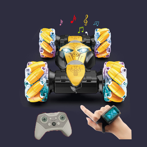 2.4G jest kontrolü torsiyon robot araç oyuncaklar ile ışık ve müzik büküm rc dublör araba oyuncak - Product Image 1