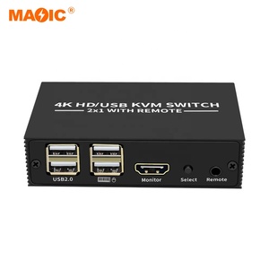 New Model 4K <strong>Kvm</strong> <strong>Switch</strong> 2x1 hdmi <strong>Kvm</strong> Switcher Usb <strong>Kvm</strong> <strong>Switch</strong> With Remote for TV PC