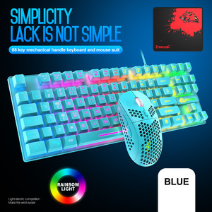T2 88键有线游戏键盘和鼠标套装，带发光组合，适合游戏玩家 - Product Image 4